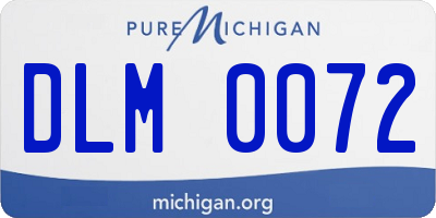 MI license plate DLM0072