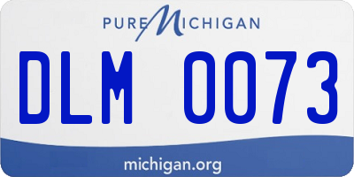 MI license plate DLM0073