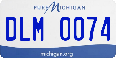 MI license plate DLM0074