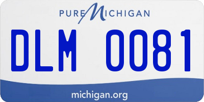 MI license plate DLM0081
