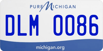 MI license plate DLM0086