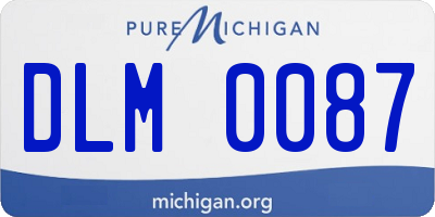 MI license plate DLM0087