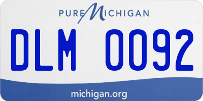 MI license plate DLM0092