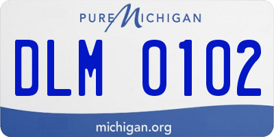 MI license plate DLM0102