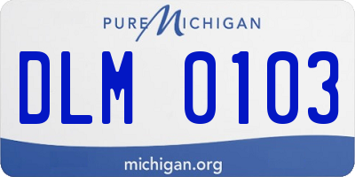 MI license plate DLM0103