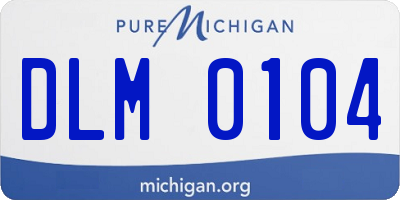 MI license plate DLM0104