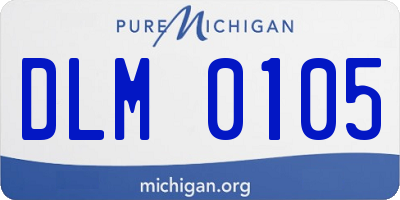 MI license plate DLM0105