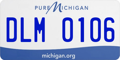 MI license plate DLM0106