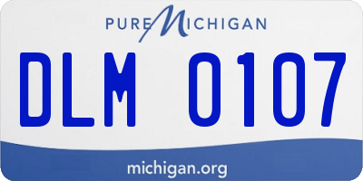 MI license plate DLM0107