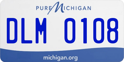 MI license plate DLM0108
