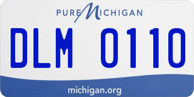 MI license plate DLM0110