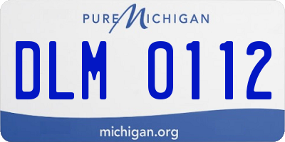 MI license plate DLM0112