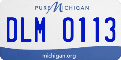 MI license plate DLM0113