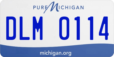 MI license plate DLM0114