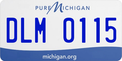 MI license plate DLM0115