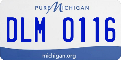 MI license plate DLM0116