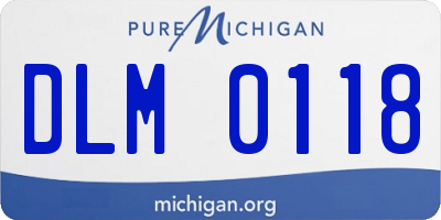 MI license plate DLM0118