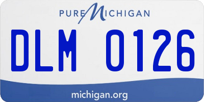 MI license plate DLM0126