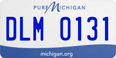 MI license plate DLM0131