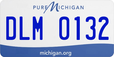 MI license plate DLM0132