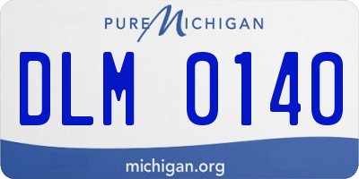 MI license plate DLM0140