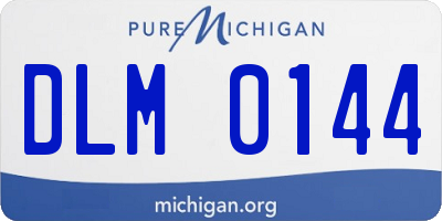 MI license plate DLM0144