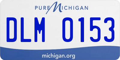 MI license plate DLM0153