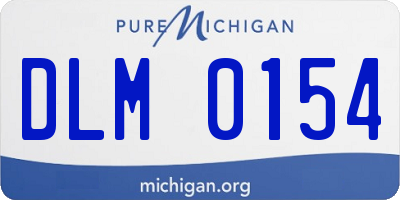 MI license plate DLM0154