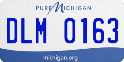 MI license plate DLM0163