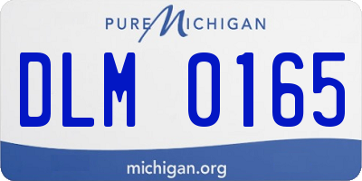 MI license plate DLM0165