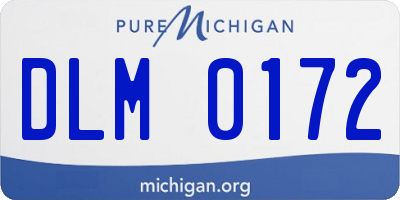 MI license plate DLM0172