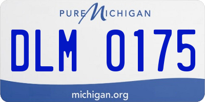 MI license plate DLM0175