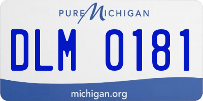MI license plate DLM0181