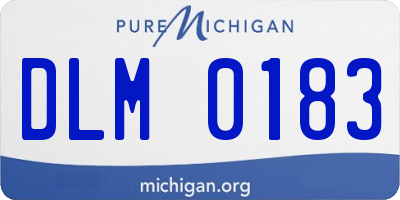MI license plate DLM0183