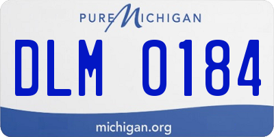 MI license plate DLM0184