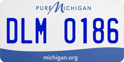 MI license plate DLM0186