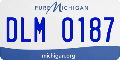 MI license plate DLM0187