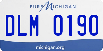 MI license plate DLM0190
