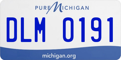 MI license plate DLM0191