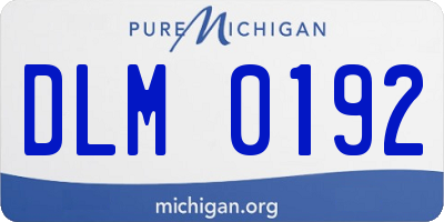 MI license plate DLM0192