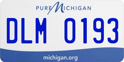 MI license plate DLM0193
