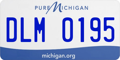 MI license plate DLM0195