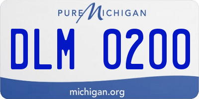 MI license plate DLM0200