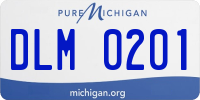 MI license plate DLM0201