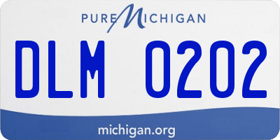 MI license plate DLM0202