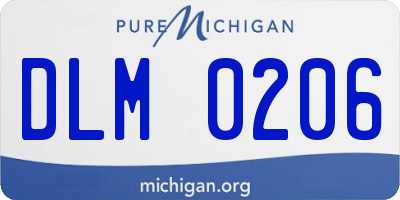 MI license plate DLM0206