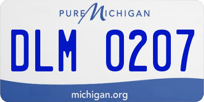 MI license plate DLM0207
