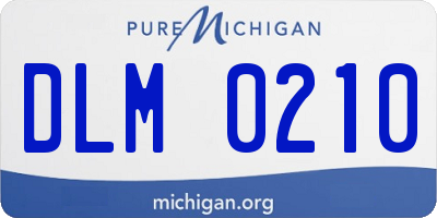 MI license plate DLM0210