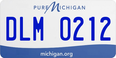 MI license plate DLM0212