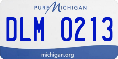 MI license plate DLM0213
